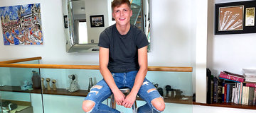 Young Horny Lad Pumps his Ass Hole with Two Dildos & his Uncut Cock is Rock Hard & Cums Loads!